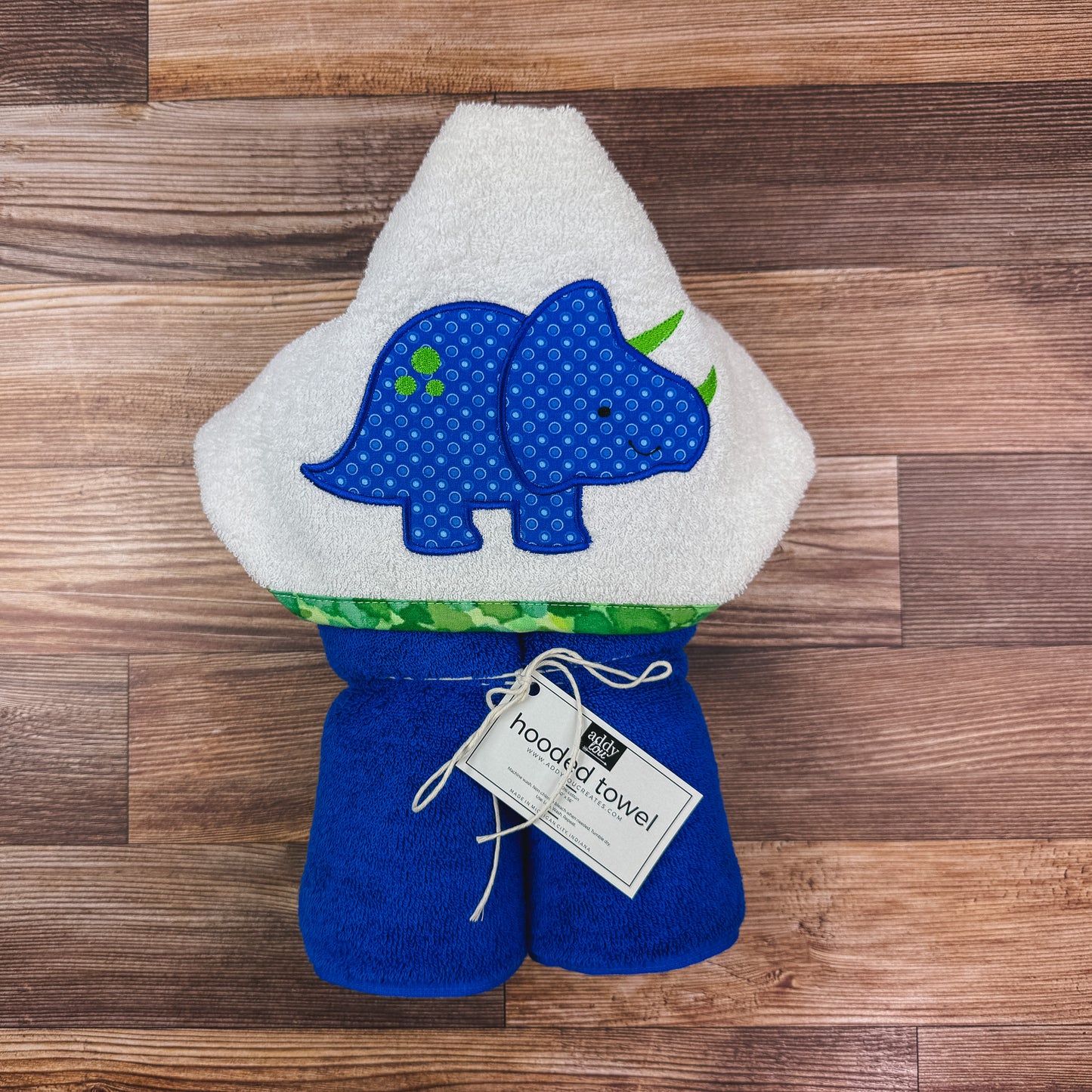 Hooded Towel | Triceratops Dinosaur