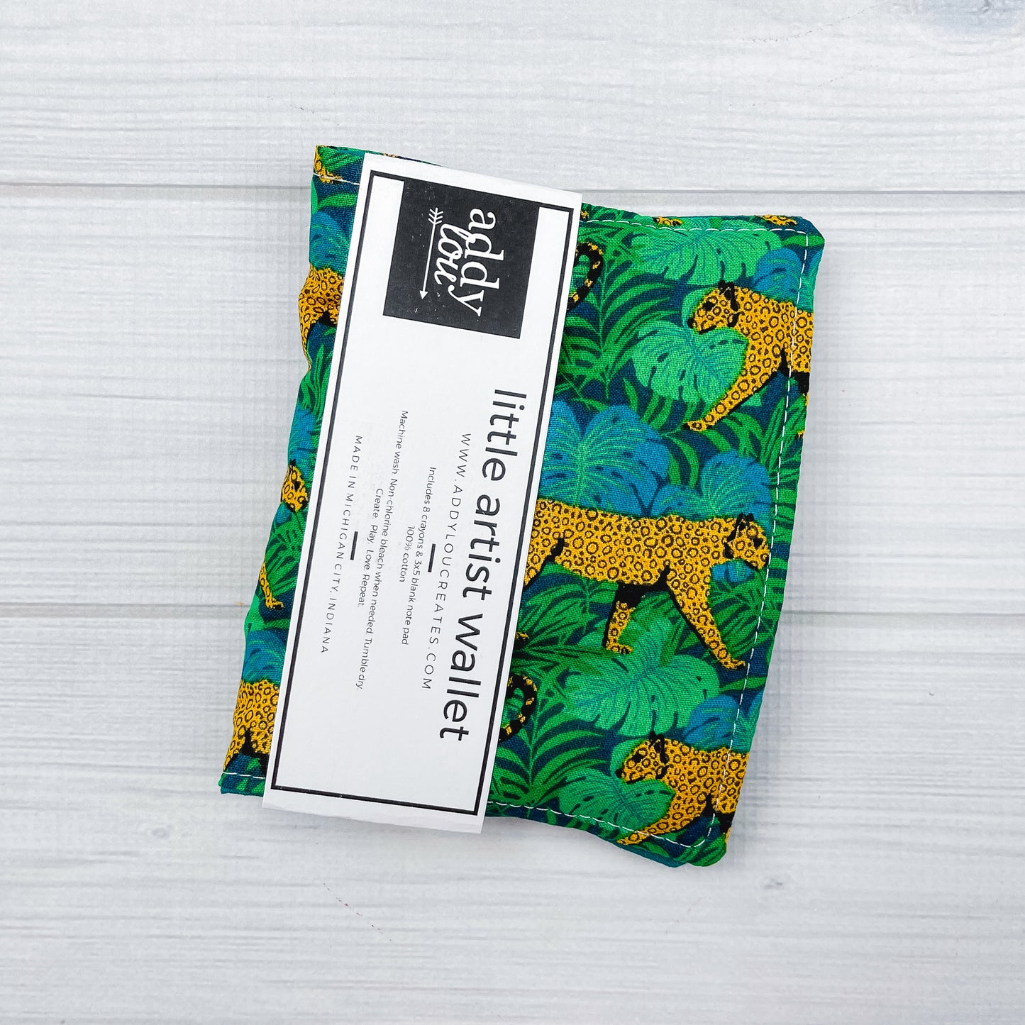 Crayon Wallet | Leopard & Leaves