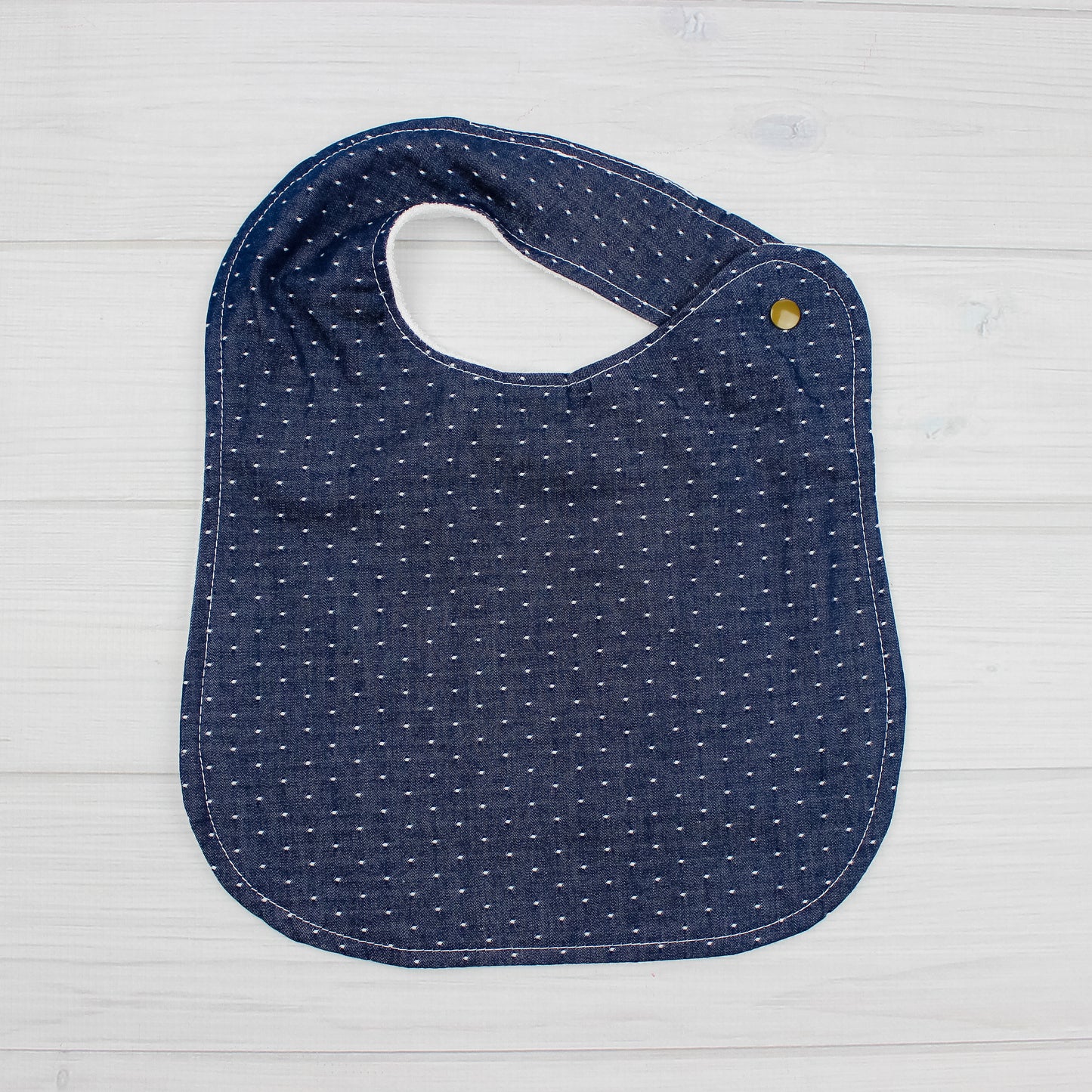 Bib | CHAMBRAY DENIM DOT