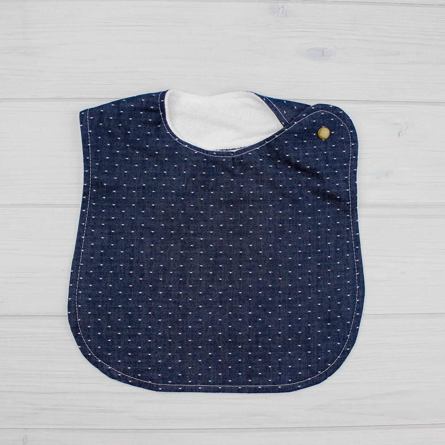 Bib | CHAMBRAY DENIM DOT