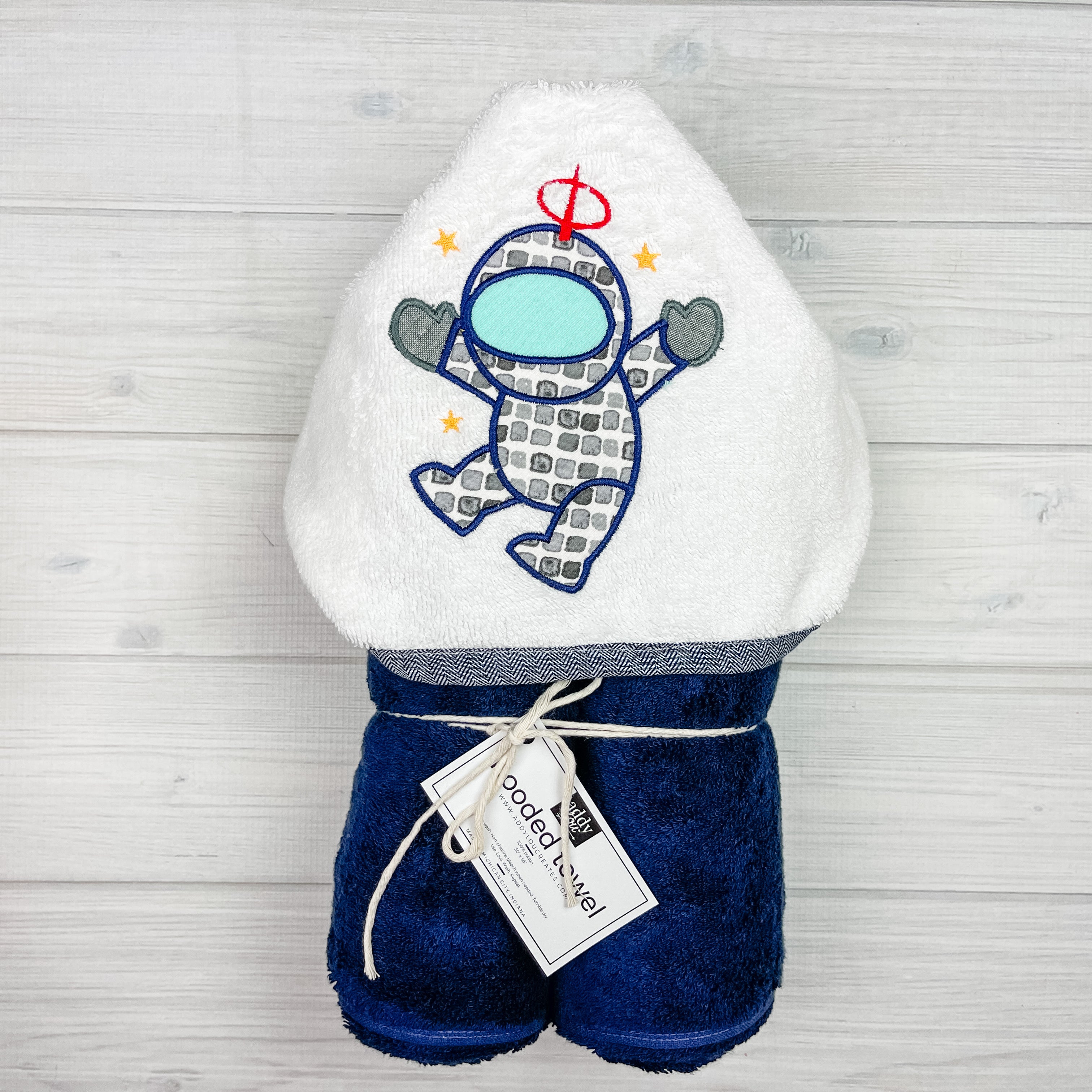 Hooded Towel Astronaut AddyLou Creates