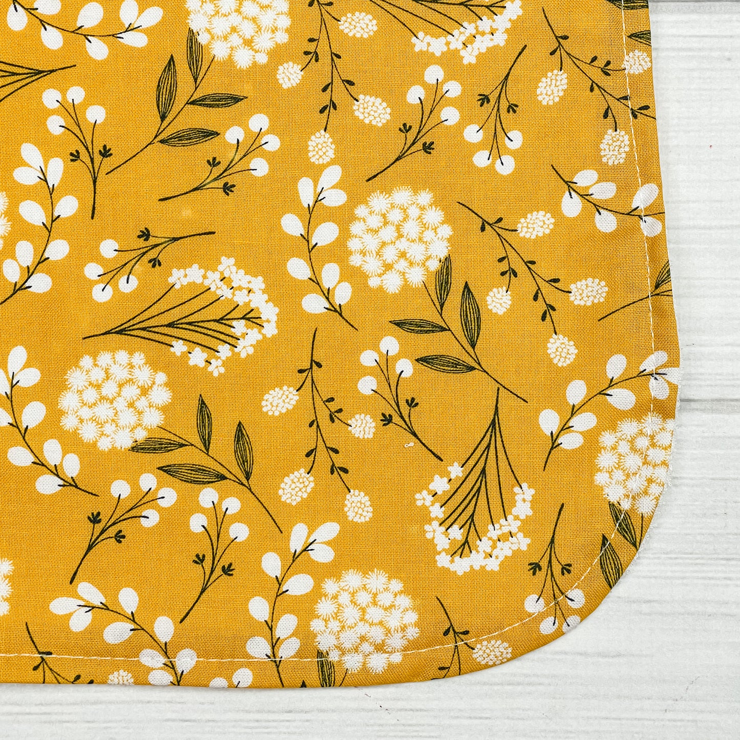 Bib | Floral - Mustard Yellow