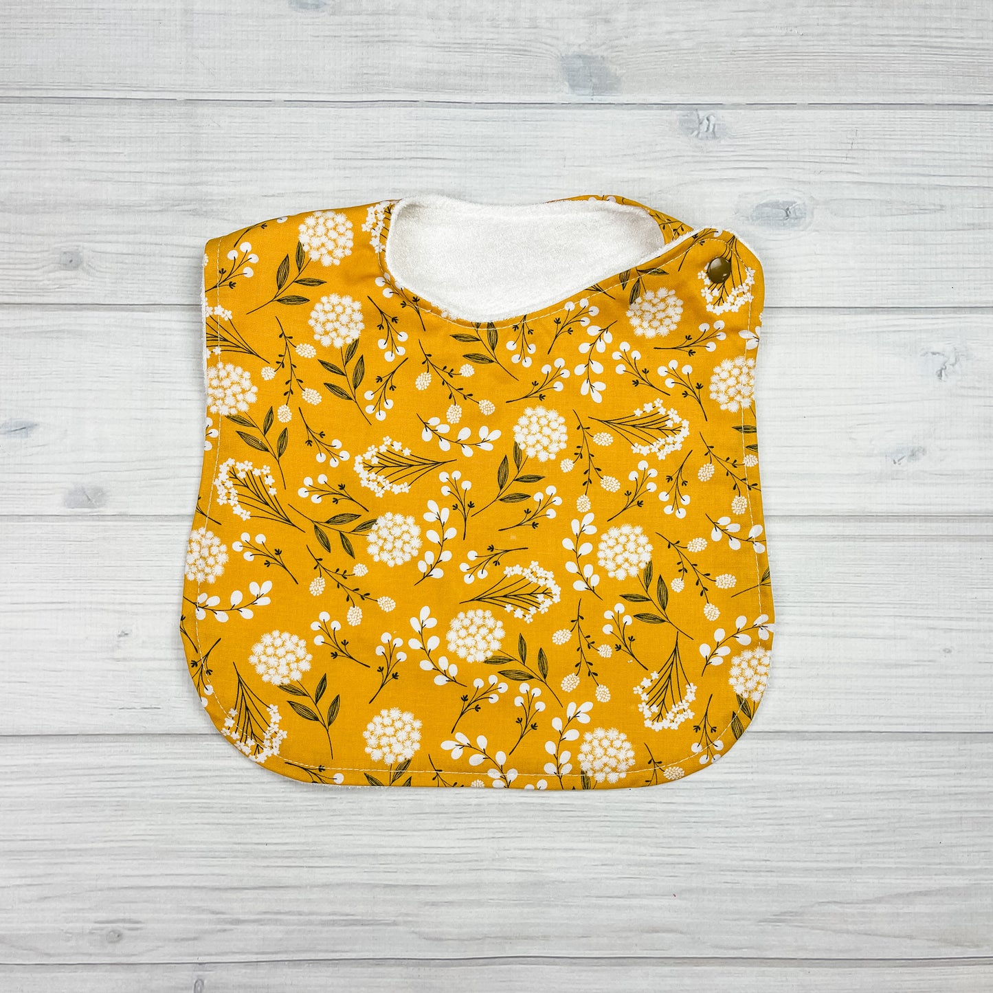 Bib | Floral - Mustard Yellow