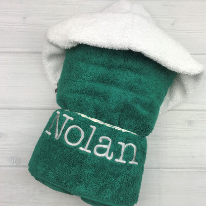 Hooded Towel | Bear in Toboggan Hat