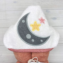 Load image into Gallery viewer, Hooded Towel | Moon + Stars
