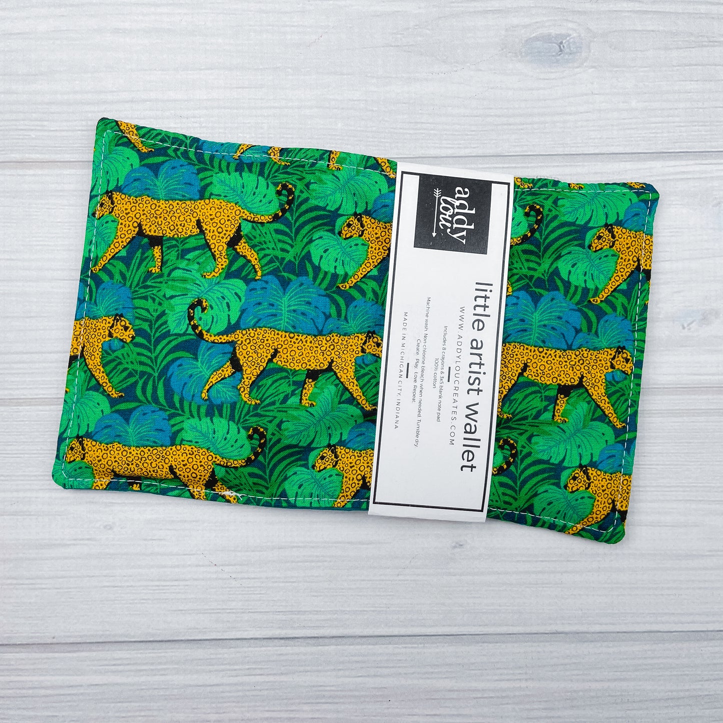 Crayon Wallet  | Leopard & Leaves