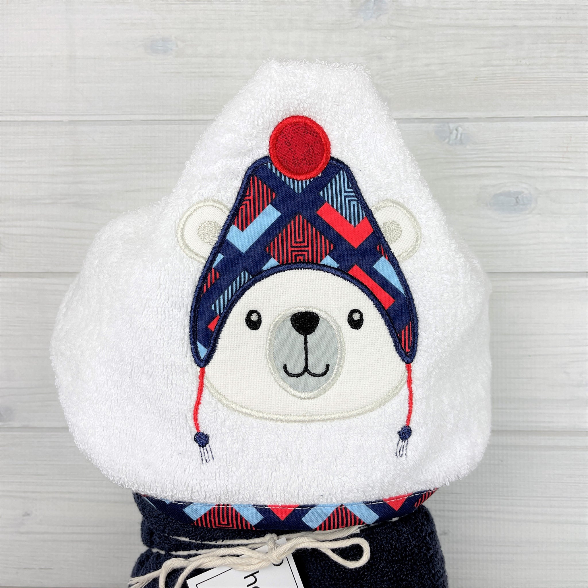 Hooded Towel | Bear in Toboggan Hat – AddyLou Creates