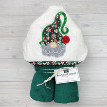 Load image into Gallery viewer, Hooded Towel | Holiday Gnome 1
