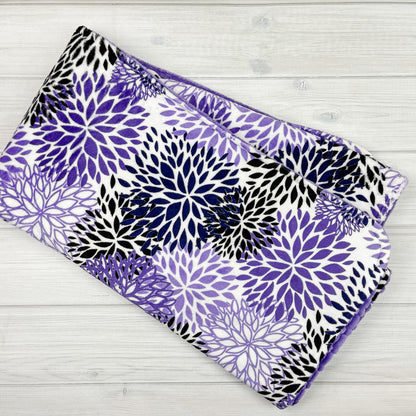 Minky Blanket | Floral Purple