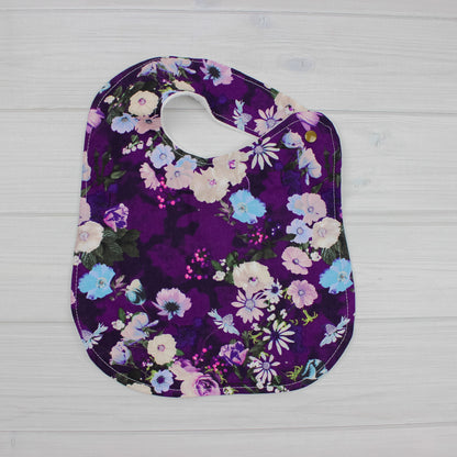 Bib | Floral Dark Purple