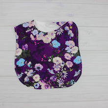 Load image into Gallery viewer, Bib | Floral Dark Purple
