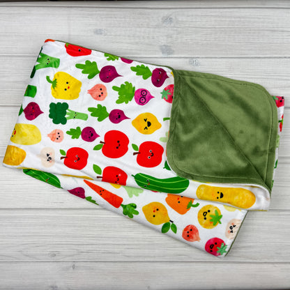 Minky Blanket | Happy Veggies