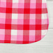 Load image into Gallery viewer, Bib | Plaid - Red + Pink
