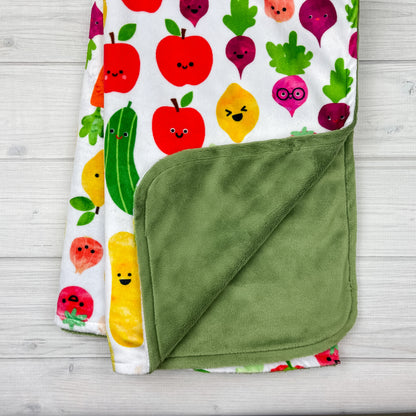 Minky Blanket | Happy Veggies